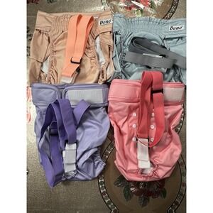 Reusable Female Dog Diapers for Large Dogs,(4 Pack) With Suspenders SizeL 19"25"